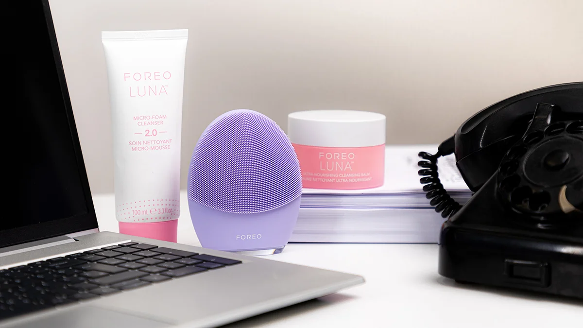 LUNA 4 facial brush, facial cleansing balm and luna micro-foam cleanser